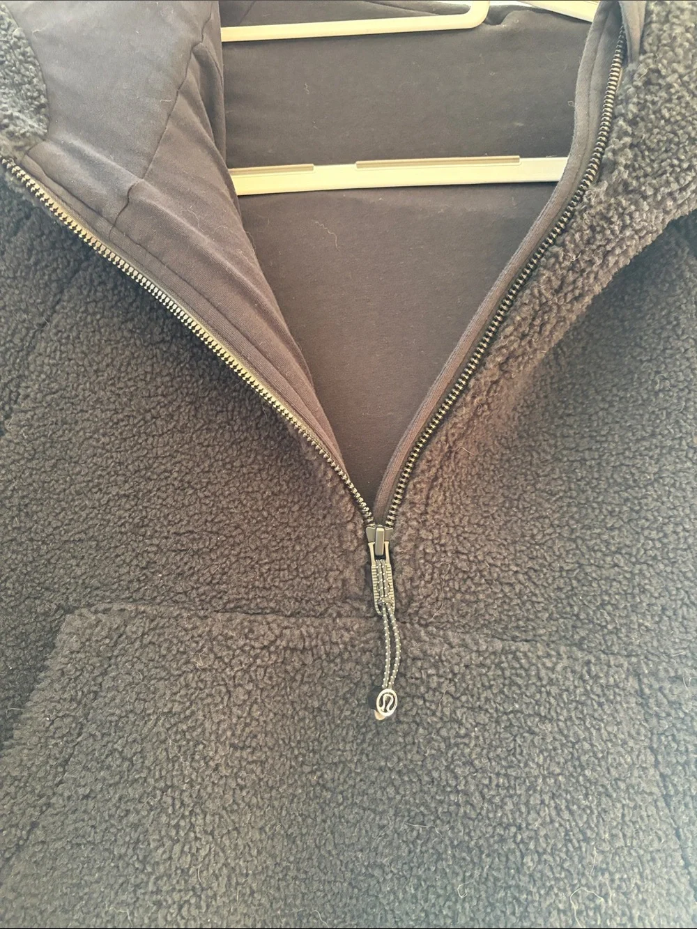lululemon athletica Black Sherpa Half-Zip Hoodie